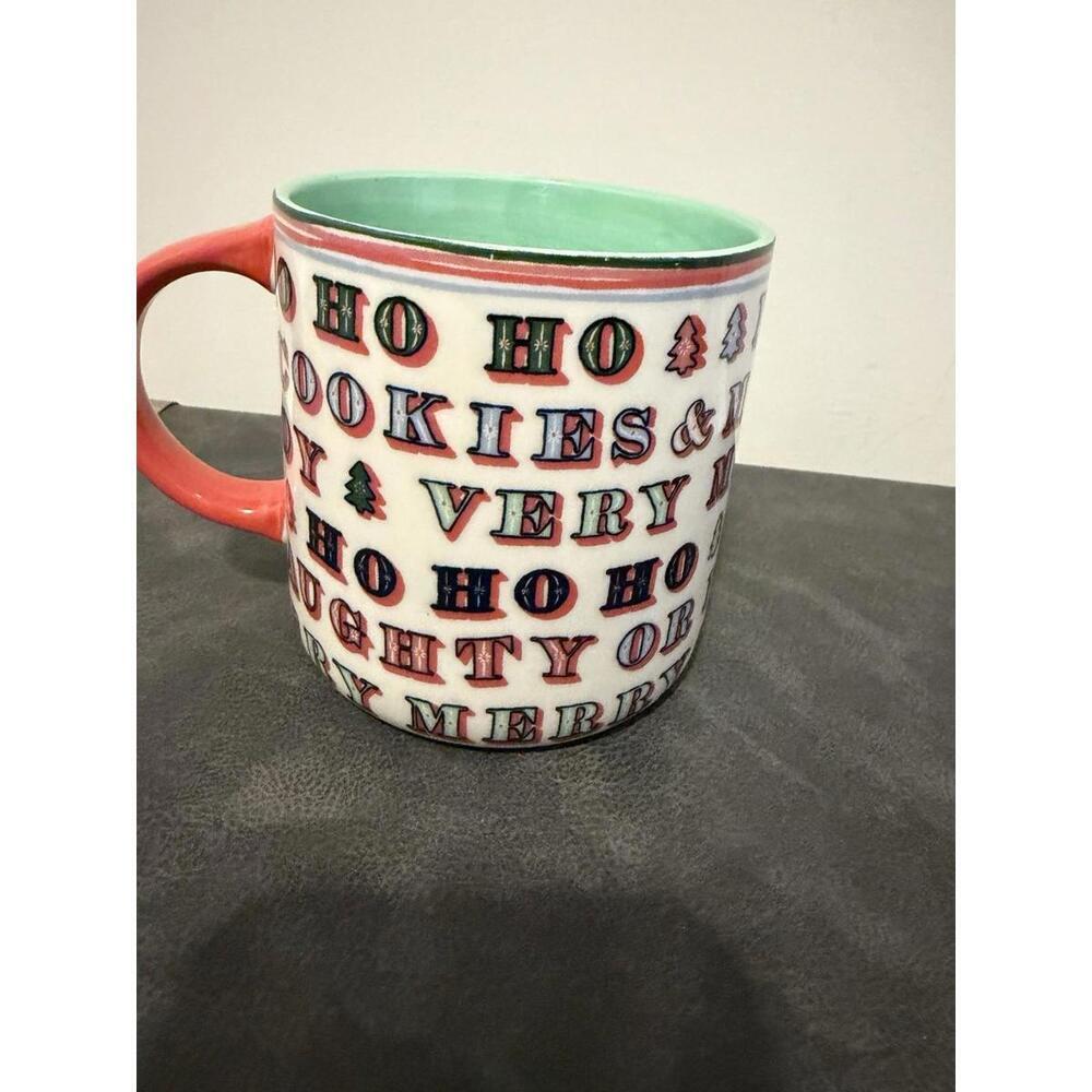 ANTHROPOLOGIE George & Viv Very Merry Mug (White) - Christmas Holidays